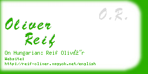 oliver reif business card